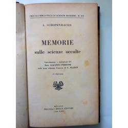 MEMORIE SULLE SCIENZE OCCULTE