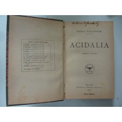 ACIDALIA Commedia in Tre Atti