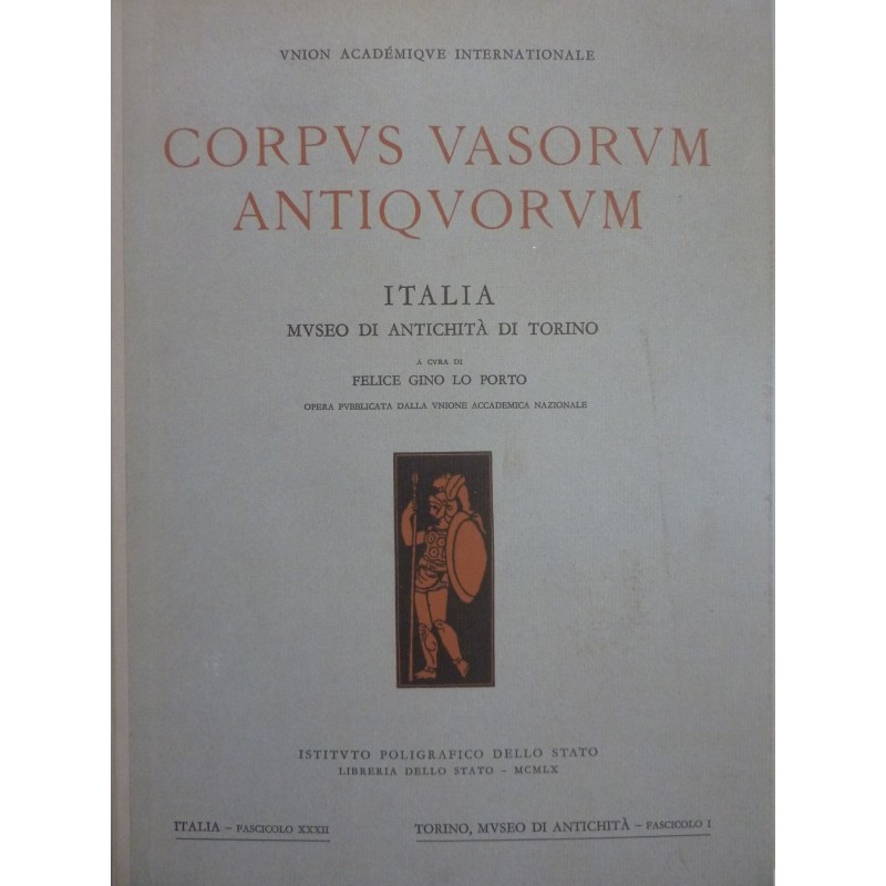 CORPUS VASORUM ANTIQUORUM ITALIA Fascicolo XXXII  MUSEO DI ANTICHITA' DI TORINO Fascicolo I