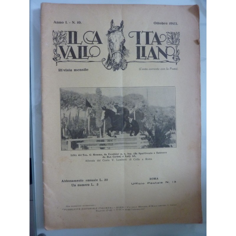 IL CAVALLO ITALIANO Anno I n.° 40 Ottobre 1923 Rivista mensile