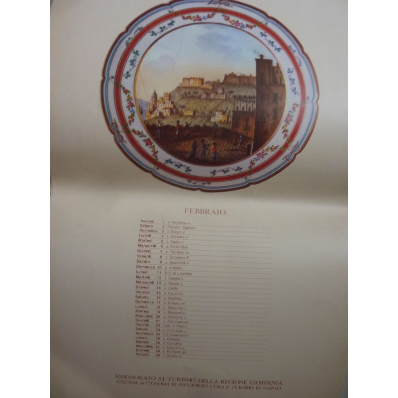 Calendario "Immagini della Campania  LE PORCELLANE DI CAPODIMONTE Il Servizio dell'Oca"