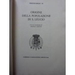 ORIGINE DELLA POPOLAZIONE DI S. LEUCIO Con introduzione di ANIELLO GENTILE