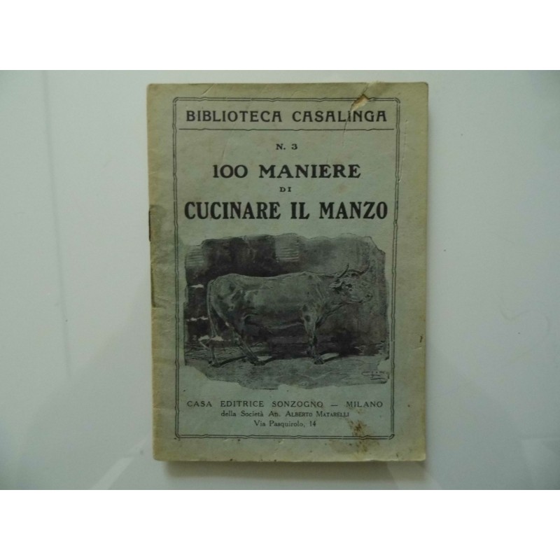 Biblioteca Casalinga 100 MANIERE DI CUCINARE IL MANZO n.° 3