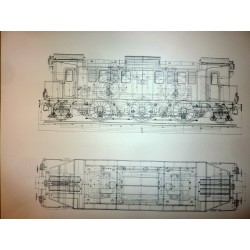 DODICI TAVOLE DI DISEGNI TECNICI DI MATERIALE ROTABILE SOCIMI