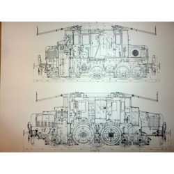 DODICI TAVOLE DI DISEGNI TECNICI DI MATERIALE ROTABILE SOCIMI