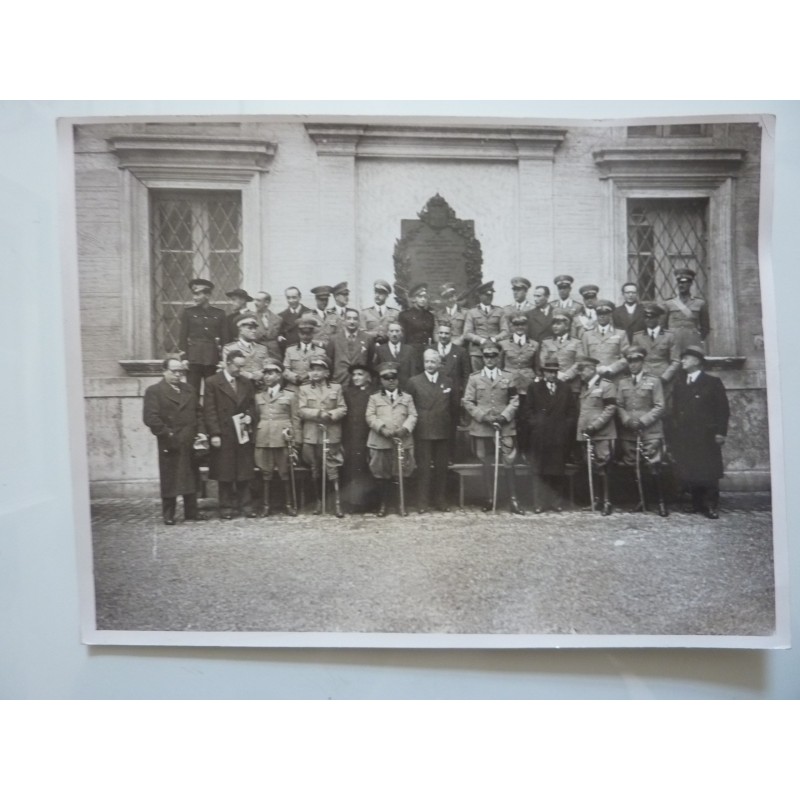 Grande Fotografia Fascista "FOTO GRUPPO MILITARI ED AUTORITA' CIVILI" Anni '30
