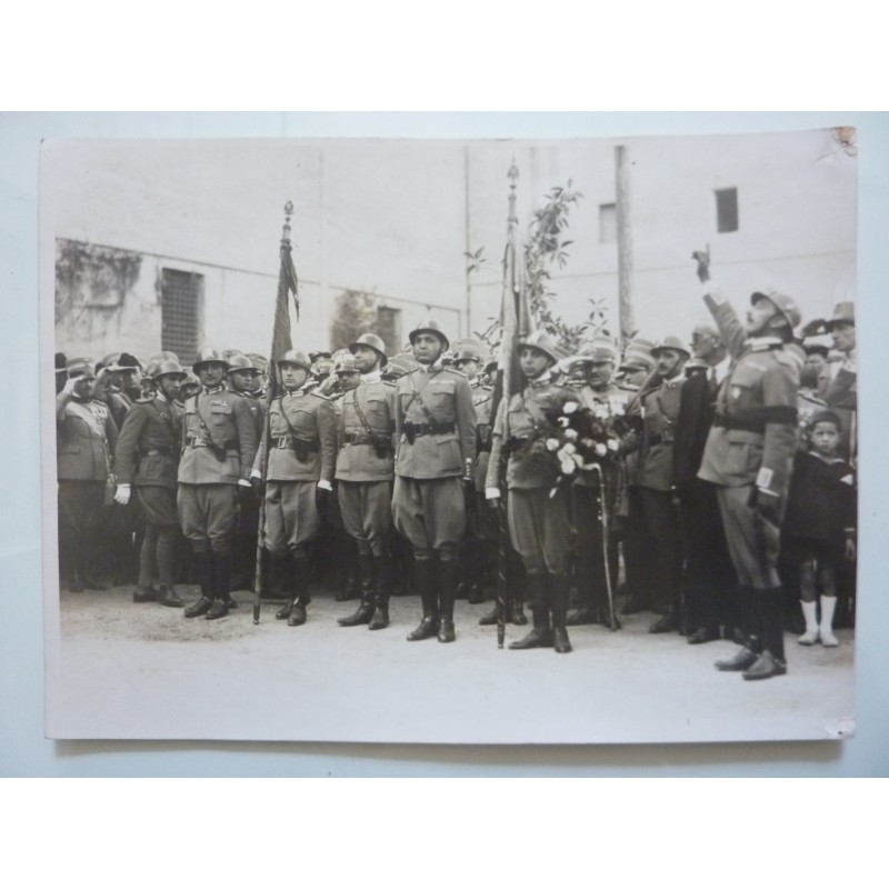 Grande Fotografia Fascista "COMMEMORAZIONE MILITARE" Roma Anni '30