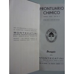 PRONTUARIO CHIMICO ANNO 1936 - XIV E.F. PRIMA EDIZIONE Omaggio della MONTECATINI