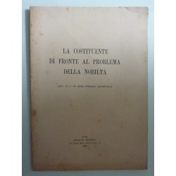 LA COSTITUENTE DI FRONTE AL PROBLEMA DELLA NOBILITA'