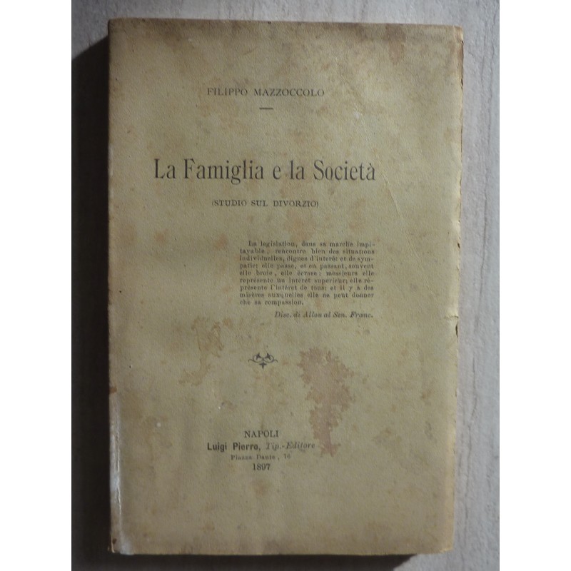 La Famiglia e la Società ( STUDIO SUL DIVORZIO )